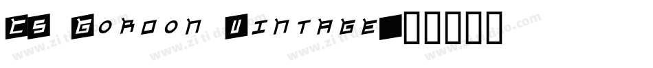 CS Gordon Vintage字体转换